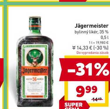 Jägermeister 0,5 l 0.5l v akcii