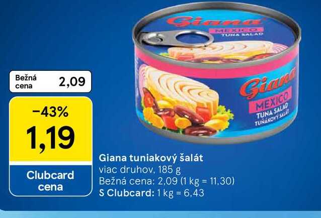 Giana tuniakový šalát, 185 g