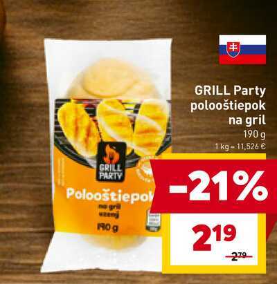 GRILL Party polooštiepok na gril 190 g 