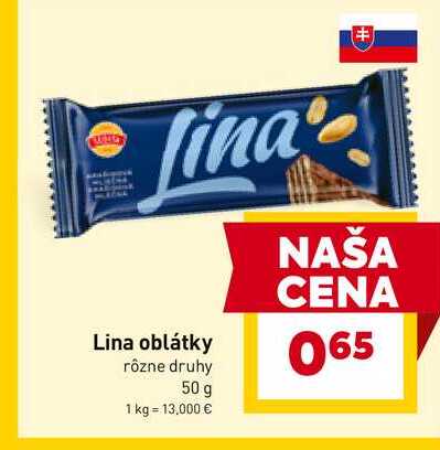 Lina oblátky rôzne druhy 50 g