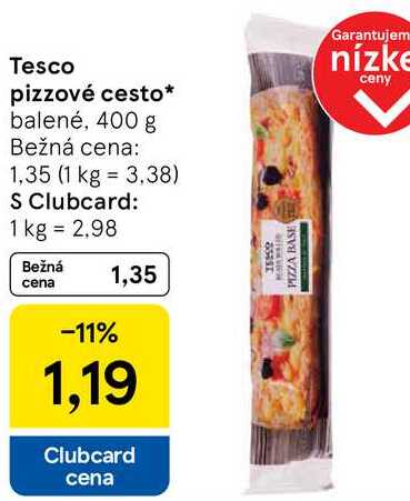 Tesco pizzové cesto, 400 g