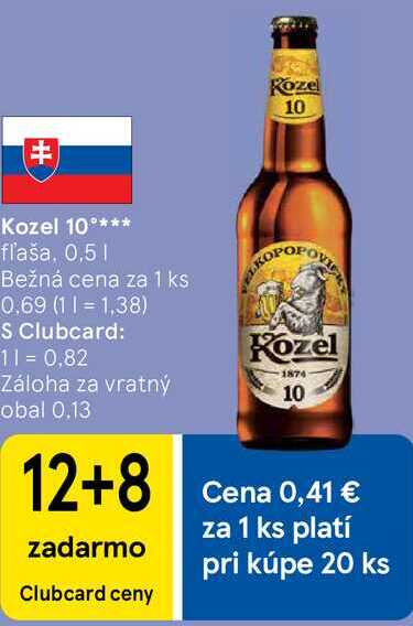 Kozel 10°, 0,5 l