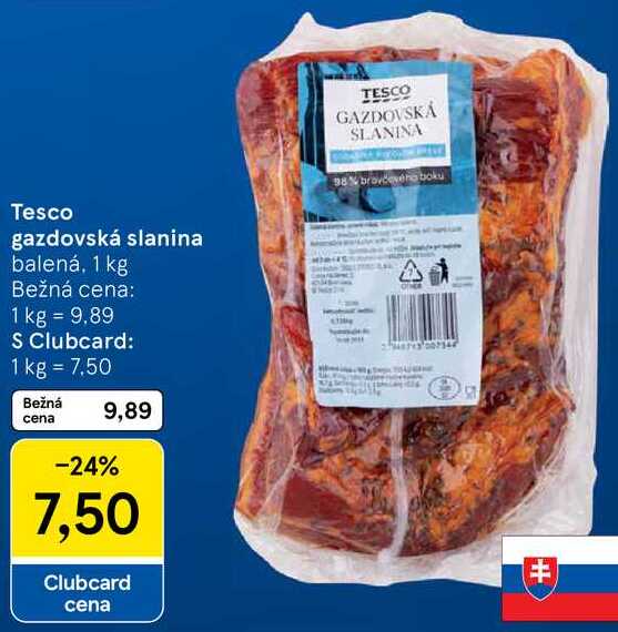 Tesco gazdovská slanina, 1 kg