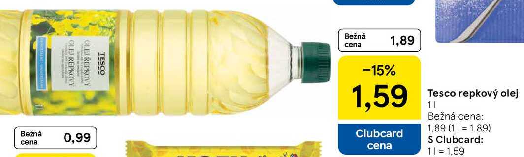Tesco repkový olej, 1 l