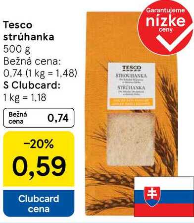 Tesco strúhanka, 500 g 