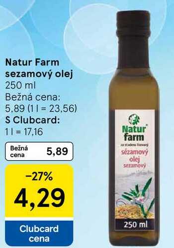 Natur Farm sezamový olej, 250 ml