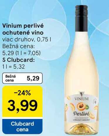 Vinium perlivé ochutené víno, 0,75 l
