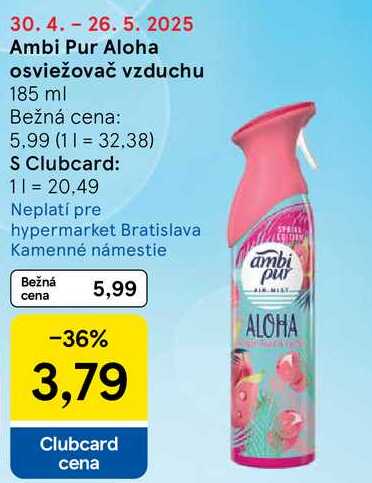 Ambi Pur Aloha osviežovač vzduchu, 185 ml 