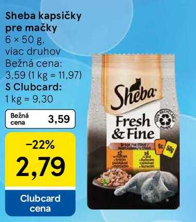 Sheba kapsičky pre mačky, 6x 50 g
