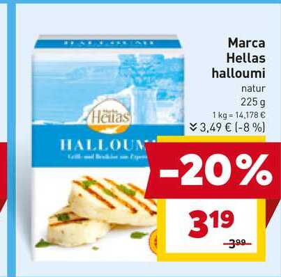 Marca Hellas halloumi natur 225 g 