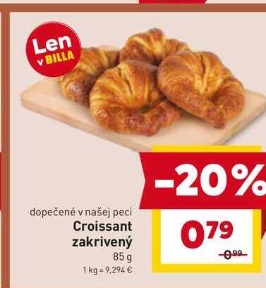 Croissant zakrivený 85g