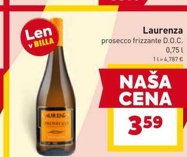 Laurenza prosecco frizzante D.O.C. 0,75l