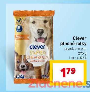 Clever plnené rolky snack pre psa 275 g