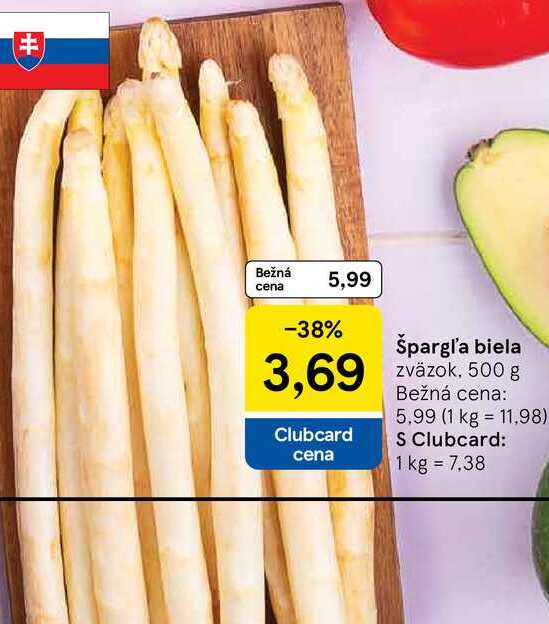 Špargl'a biela, 500 g 