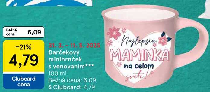 Darčekový minihrnček s venovaním