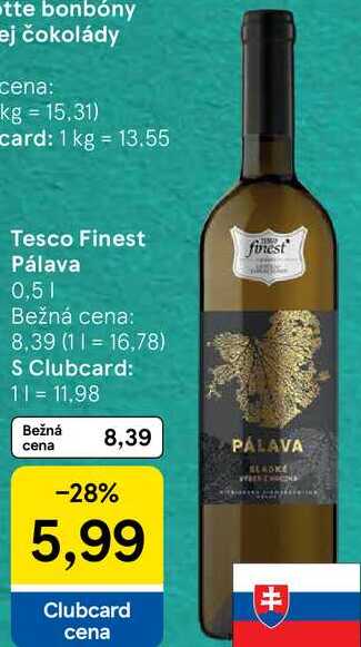 Tesco Finest Pálava, 0,5 l