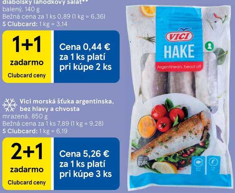 Vici morská šťuka argentínska, bez hlavy a chvosta, 850 g 