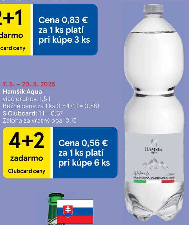 Hamšík Aqua, 1,5 l