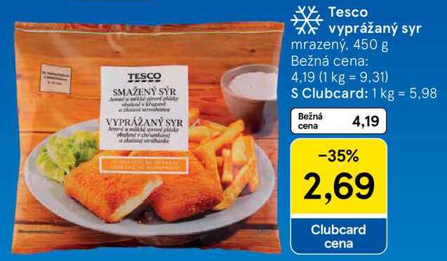 Tesco vyprážaný syr, 450 g 