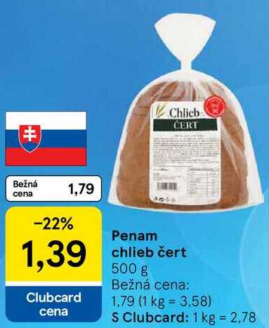 Penam chlieb čert, 500 g