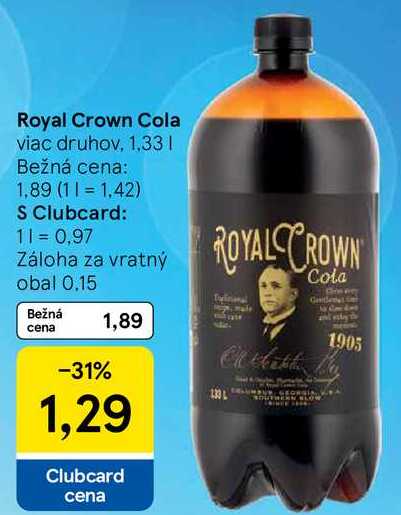 Royal Crown Cola, 1,33 l