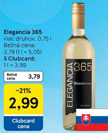 Elegancia 365, 0,75 l