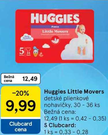 Huggies Little Movers, 30-36 ks 