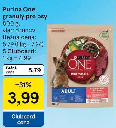 Purina One granuly pre psy, 800 g