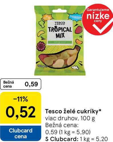 Tesco želé cukríky, 100 g