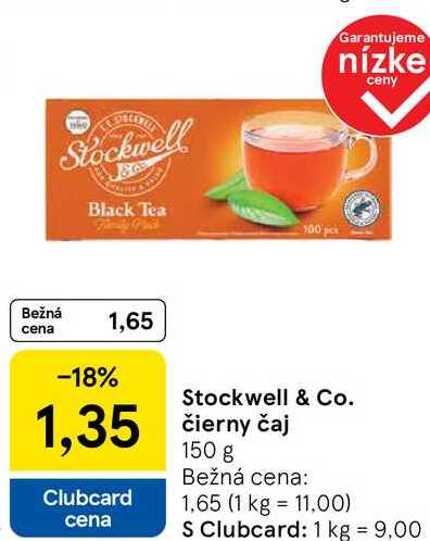 Stockwell & Co. čierny čaj, 150 g