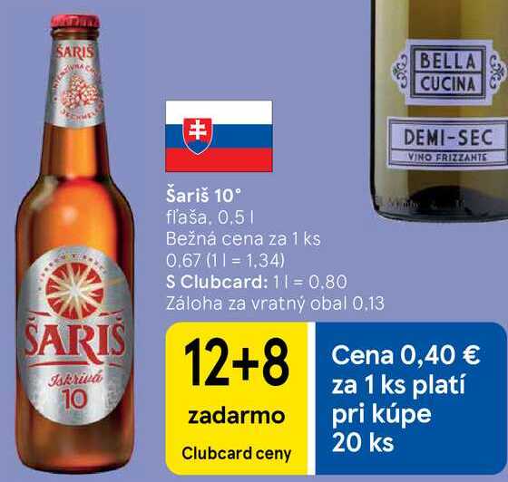 Šariš 10°, 0,5 l