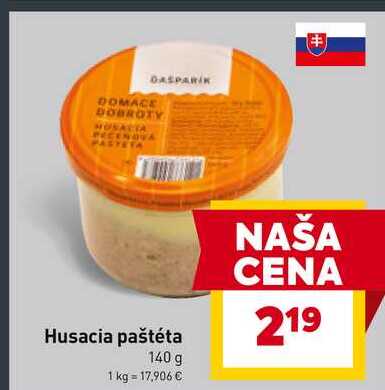 Husacia paštéta 140 g 