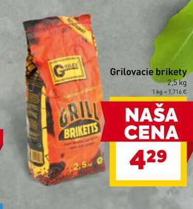 Grilovacie brikety 2,5 kg 