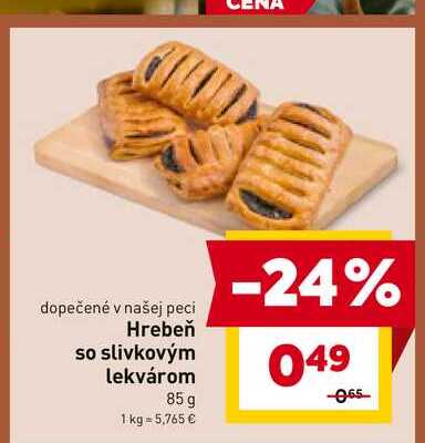 Hrebeň so slivkovým lekvárom 85 g 