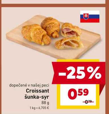 Croissant šunka-syr 88 g