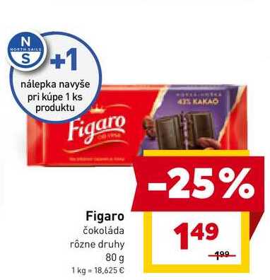 Figaro čokoláda 80 g