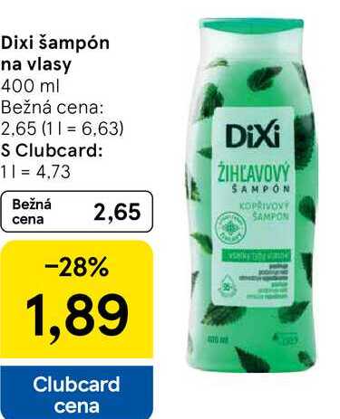 Dixi šampón na vlasy, 400 ml 