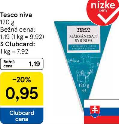 Tesco niva, 120 g 