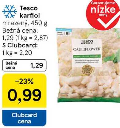 Tesco karfiol, 450 g 
