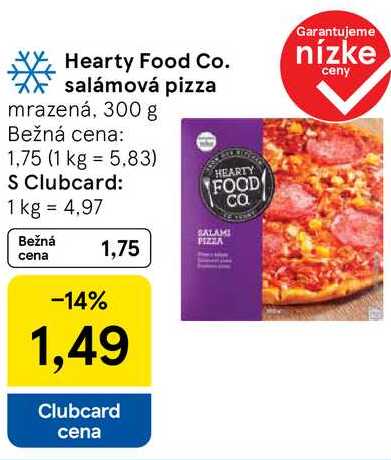 Hearty Food Co. salámová pizza, 300 g 
