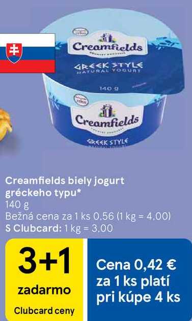 Creamfields biely jogurt gréckeho typu, 140 g