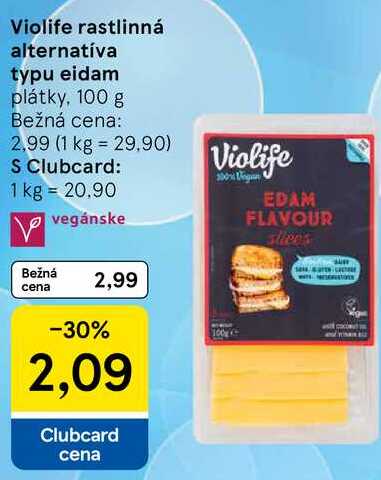 Violife rastlinná alternatíva typu eidam, 100 g 