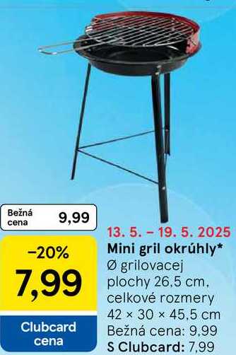 Mini gril okrúhly