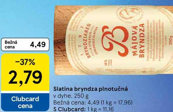 Slatina bryndza plnotučná, 250 g 