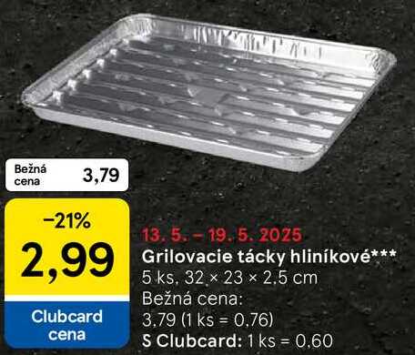 Grilovacie tácky hliníkové, 5 ks