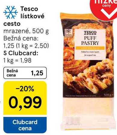 Tesco lístkové cesto, 500 g 