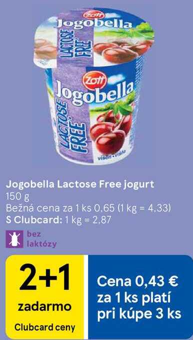 Jogobella Lactose Free jogurt, 150 g 