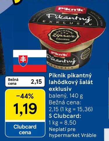 Piknik pikantný lahôdkový šalát exklusiv, 140 g 