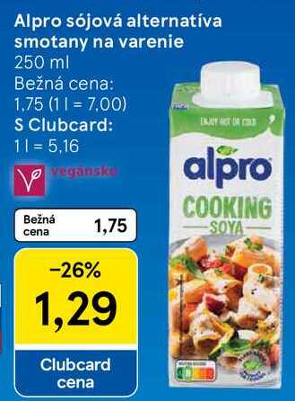 Alpro sójová alternatíva smotany na varenie, 250 ml 