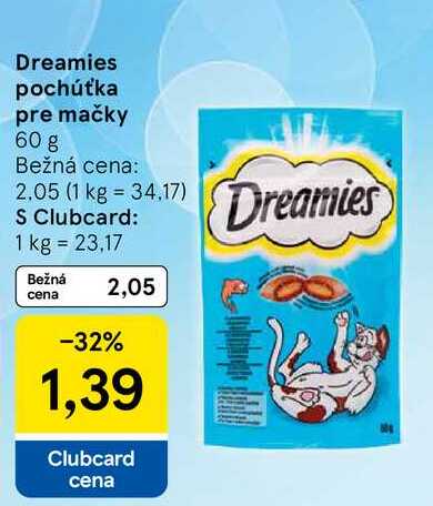 Dreamies pochúťka pre mačky, 60 g 